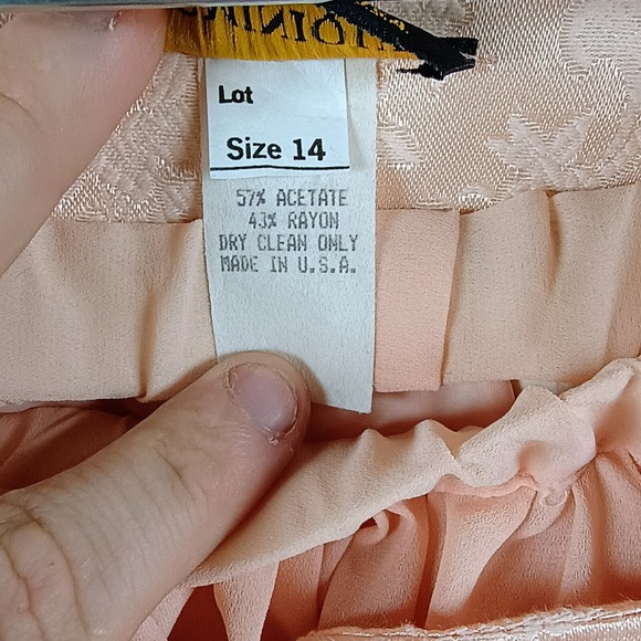 Dominique Skirt Suit Womens 14 Floral Business 2 Piece Made in USA Shoulder Pads - Picture 4 of 16